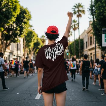Red T-shirt short sleeves